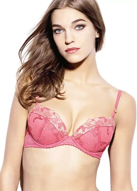 Bras-Aubade Wandering Love Pink Plunge Bra Dream Pink