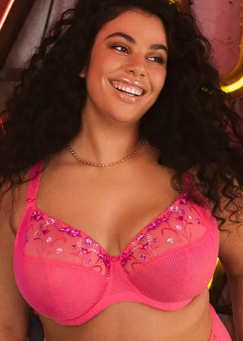 Bras-Elomi Charley Fashion Underwired Plunge Bra Honeysuckle