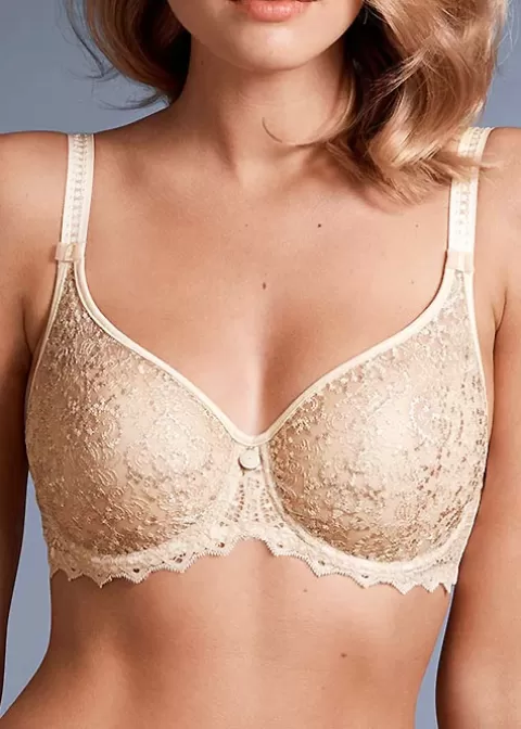 Bras-Empreinte Cassiopee Lace Underwired Seamless Bra Opaline