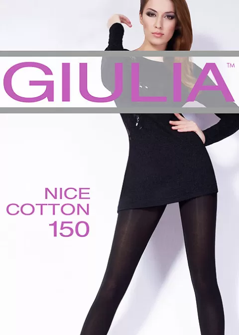 Tights-Giulia Nice Cotton 150 Tights Nero