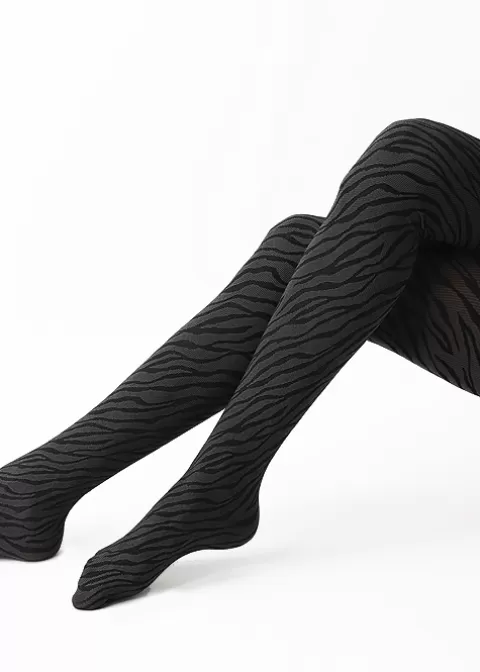 Tights-Oroblu City Savana Serpent Tights Grey Serpent