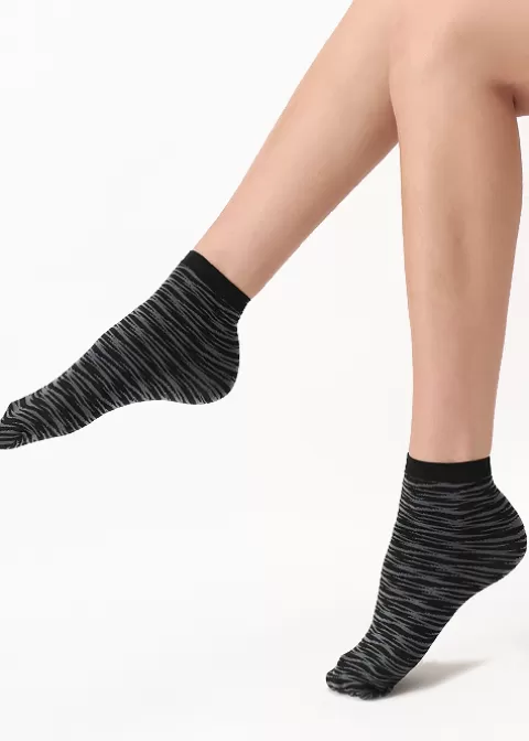 Socks-Oroblu City Savana Zebra Socks Savana Military