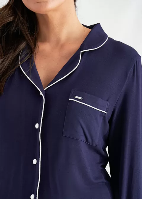 Pyjamas-Pretty You London Bamboo Pyjama Set Midnight