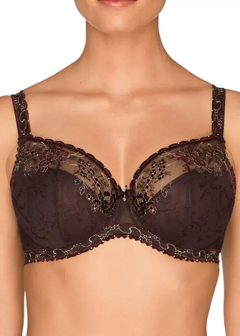 Bras-PrimaDonna Luxury Golden Dreams Underwired Padded Bra Wenge