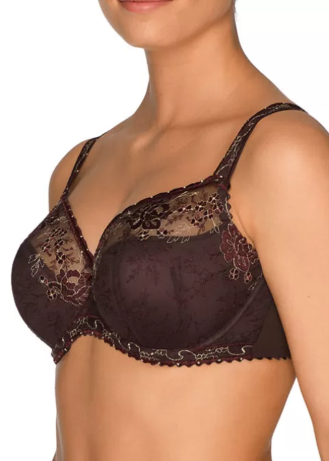 Bras-PrimaDonna Luxury Golden Dreams Underwired Padded Bra Wenge