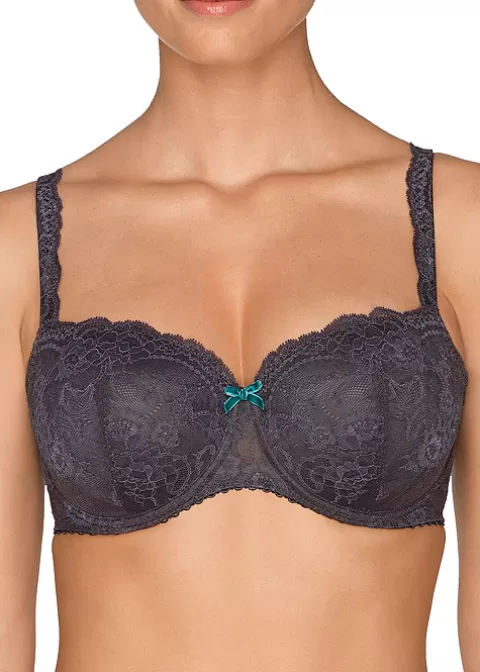 Bras-PrimaDonna Twist Caramba Balcony Bra Marble Grey