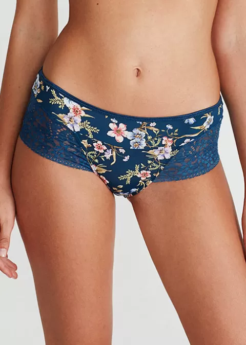 Briefs-Promise Electra Floral Underwired Bra And Shorty Brief Set Azule Petroleo