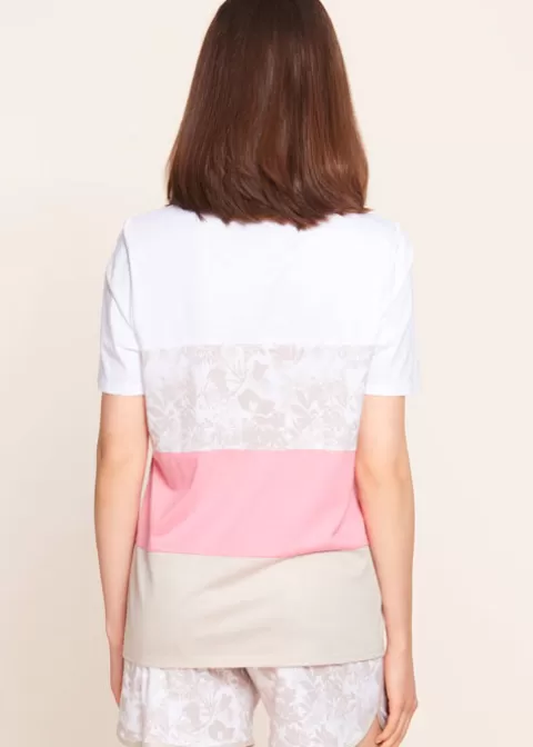 Pyjamas-Rosch Pure Short Sleeve Top Colour Blocking