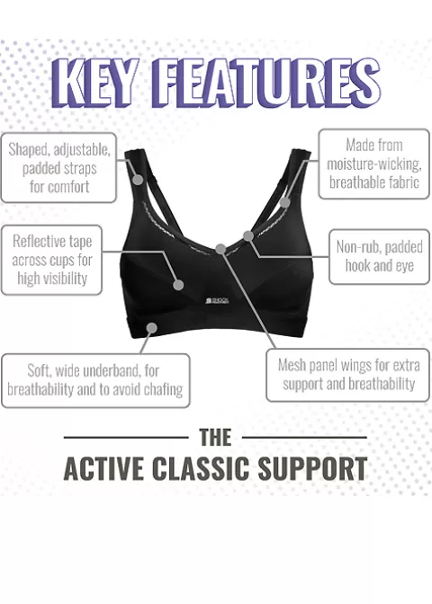 Bras-* Shock Absorber Active Classic Support Sports Bra Black