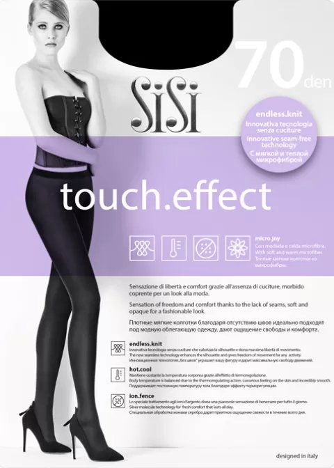 Tights-Sisi Touch Effect 70 Opaque Tights Black