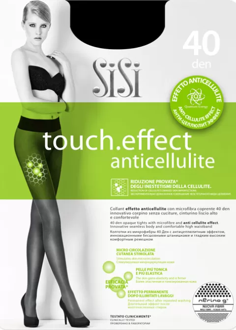 Tights-Sisi Touch Effect Anticellulite 40 Tights Black